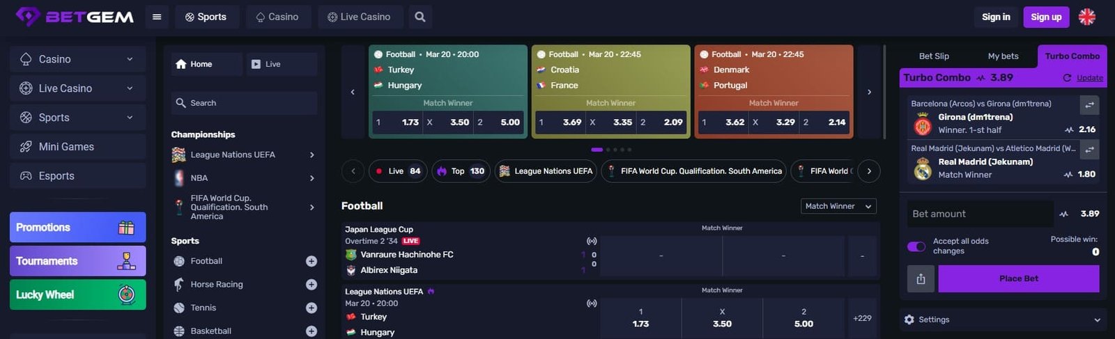 Betgem-Betting-Section betgem test