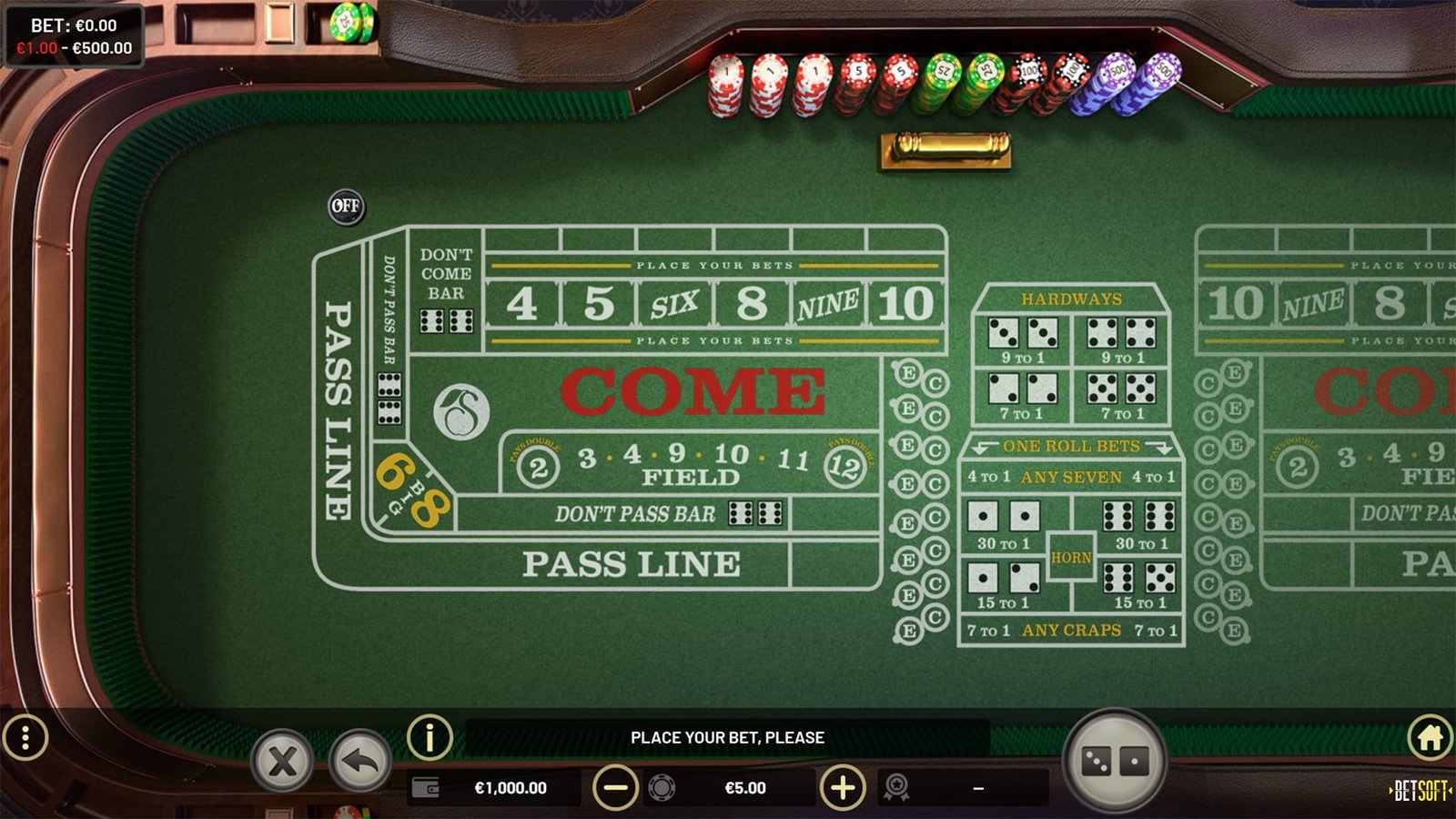 craps en ligne règles du craps