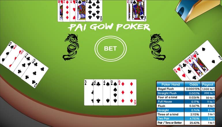 Pai Gow table (2) gagner au pai gow poker